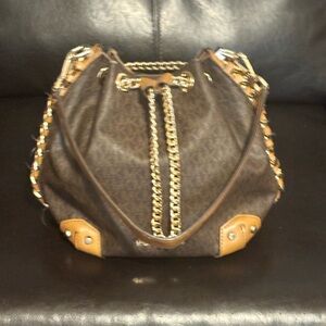 Brown Michael Kors Chain-Accent Women's Bag